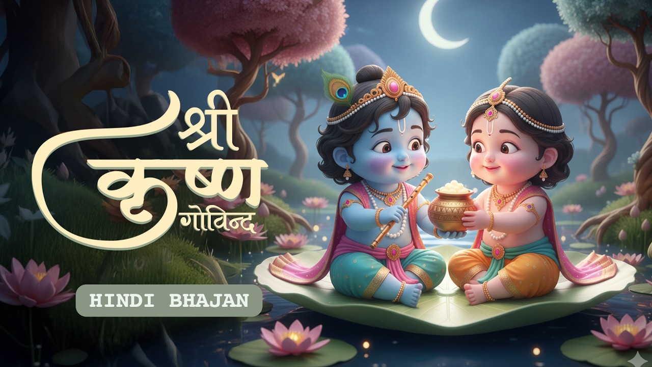 Shri Krishna Govinda Hare Murari | Krishna Bhajan for Kids | Hindi Devotional Song