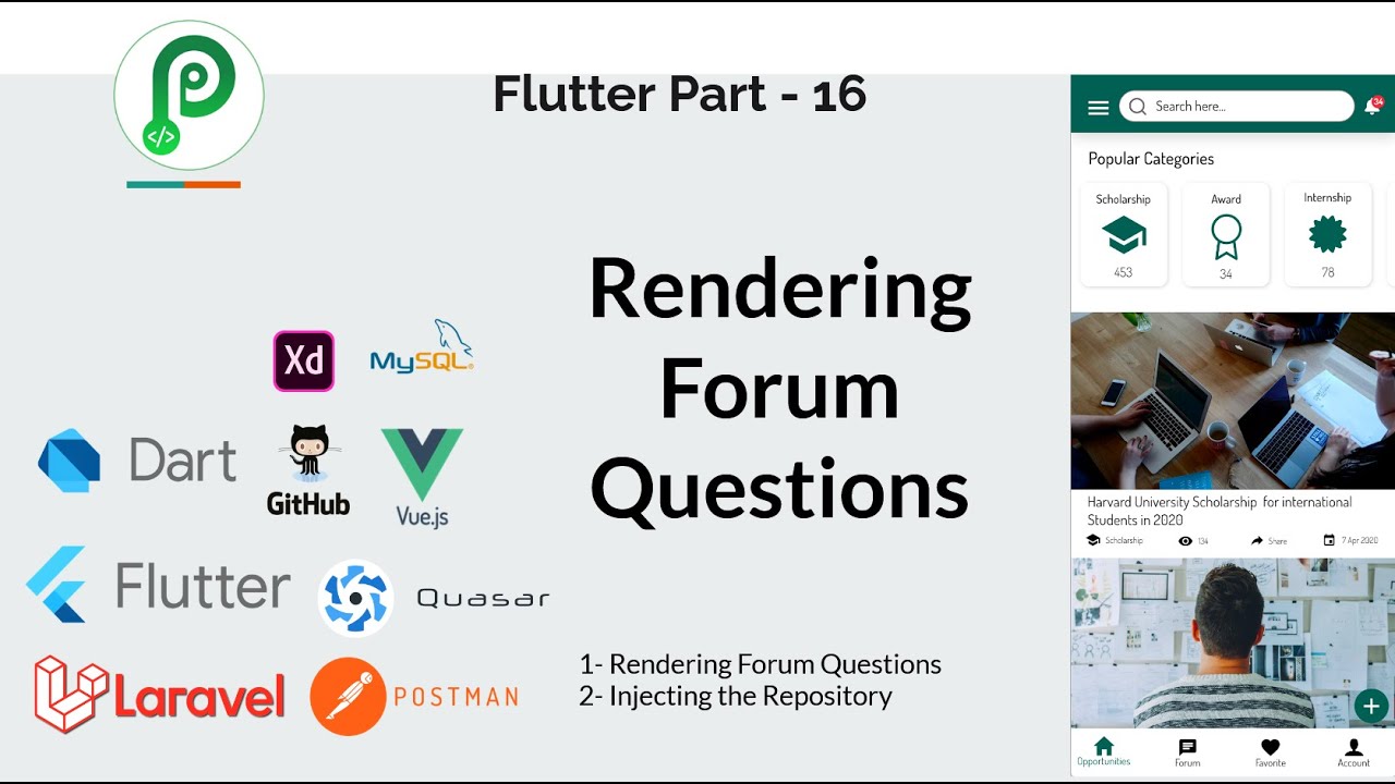 Flutter, Laravel, Vue - Idea To Deployment - Part-26- Rendering Forum Questions