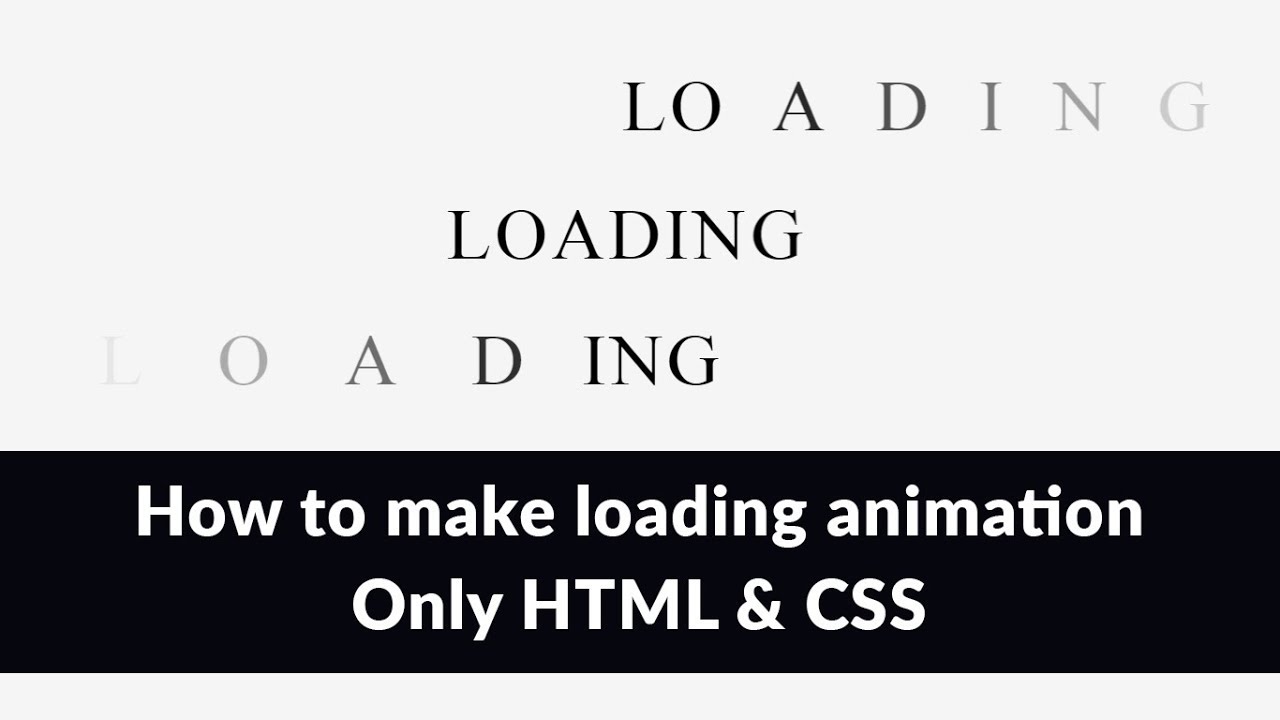 Loading Animation Using HTML & CSS | FadeIn Text Loading Animation | Website Preloader In CSS