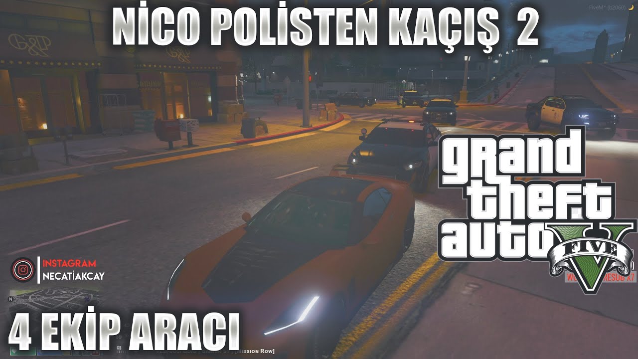 NİCO POLİSTEN KAÇIŞ 2 4 EKİP ARACI | ERİKDALI RP GTA V EFSANE KAÇIŞ