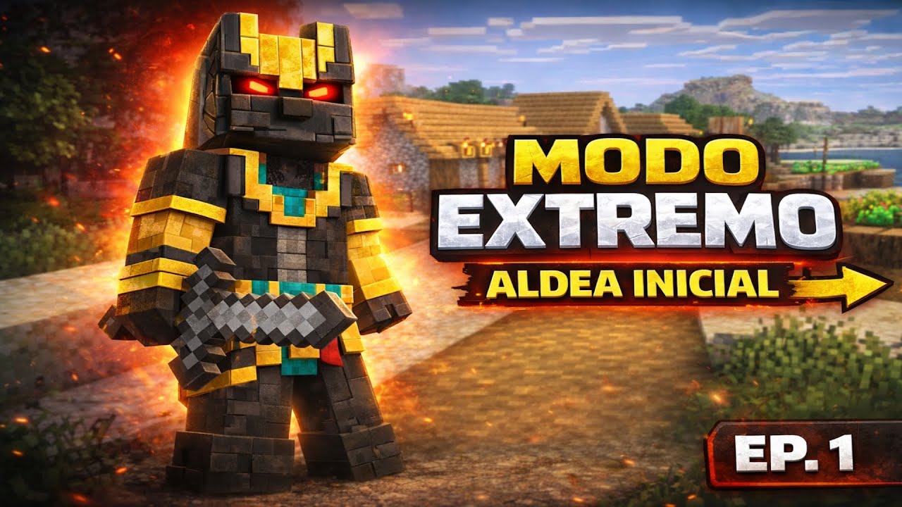 Encuentro una aldea inicial #1 | MUNDO EXTREMO SIN MORIR | Minecraft