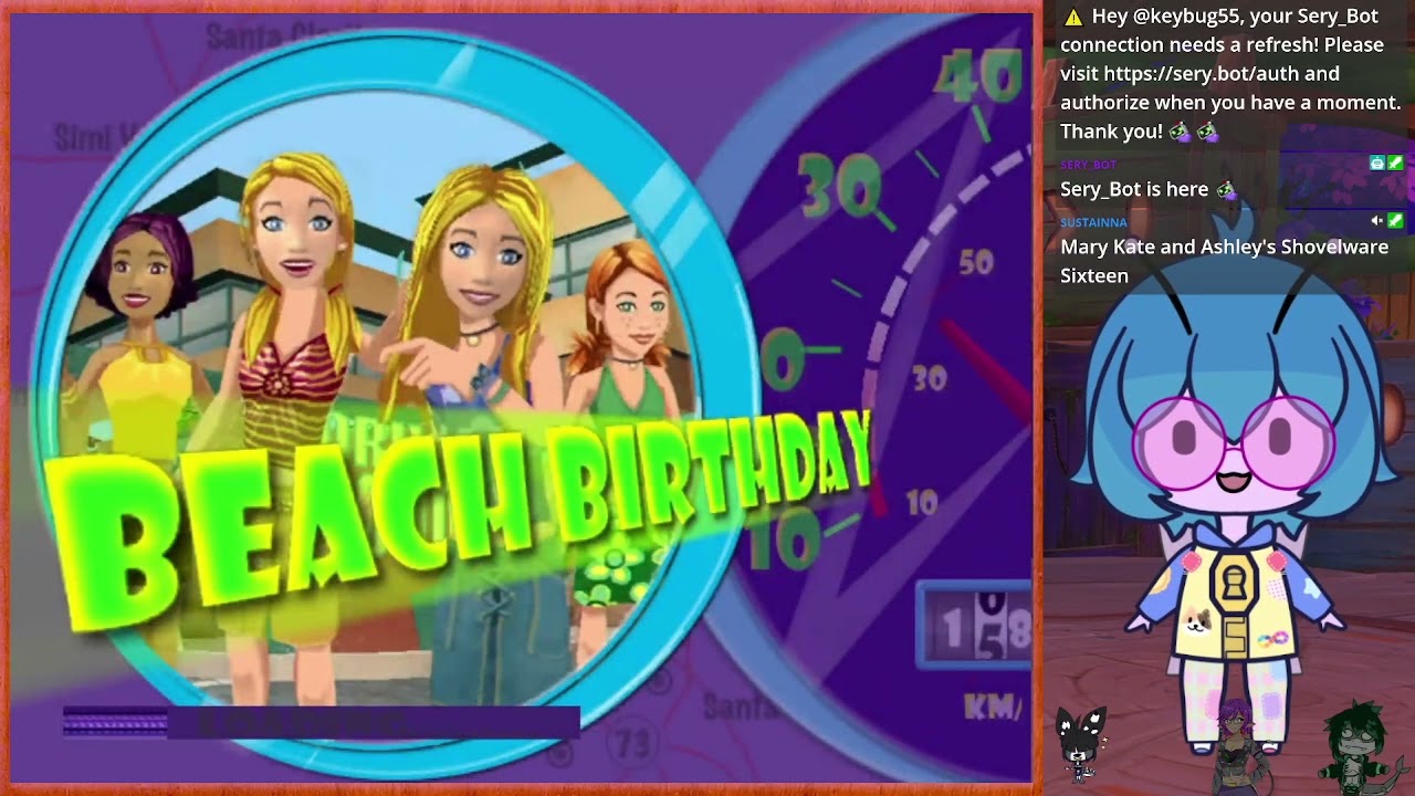 Keybug and @sharktic @lainwithtea @hydelinne play Mary-Kate and Ashley Sweet 16 Licensed to Drive