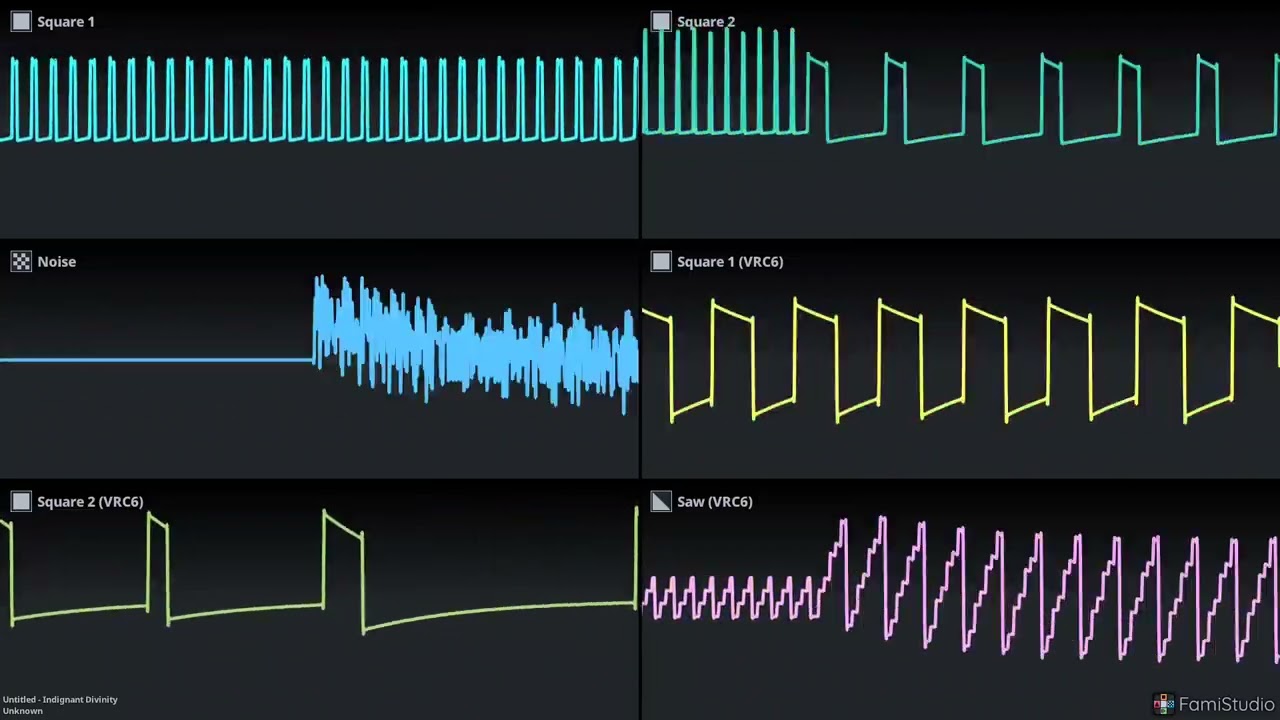[FamiStudio] Tower of Heaven - Indignant Divinity - Oscilloscope View (2A03 - VRC6)