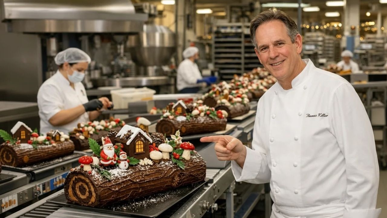 Inside the Yule Log Cake Factory: Thomas Keller’s Christmas Masterpiece (Full Process)