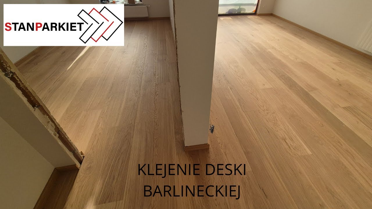 Układanie deski barlineckiej na klej.