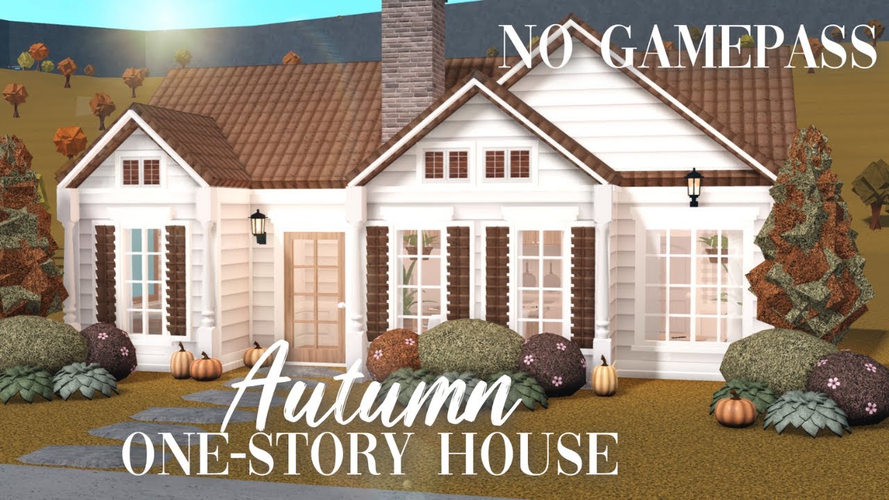 Roblox Bloxburg - No Gamepass Autumn One-Story House - Minami Oroi