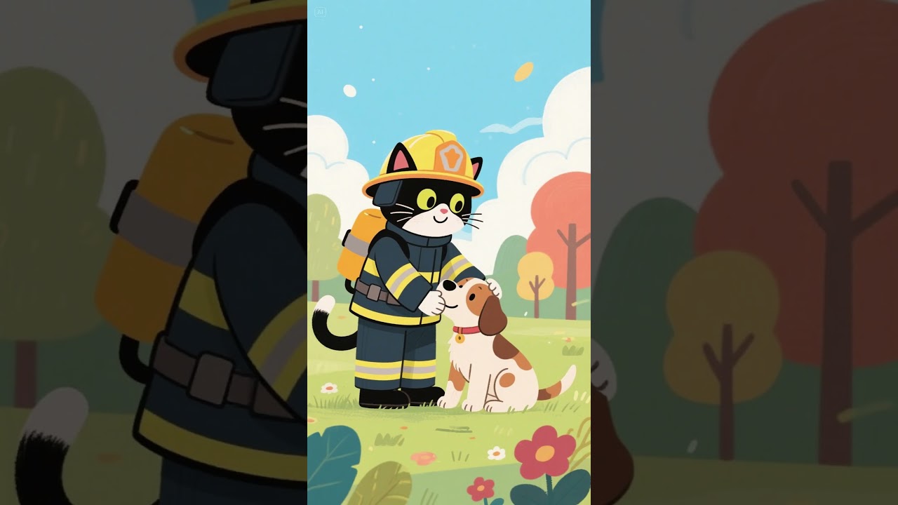 Cat help dog #foryou #catadventures #viral #childrenscontent