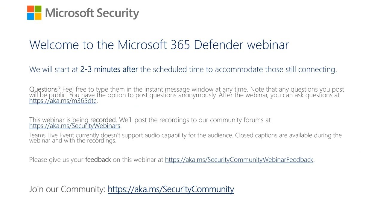 Microsoft 365 Defender webinar: Advanced hunting