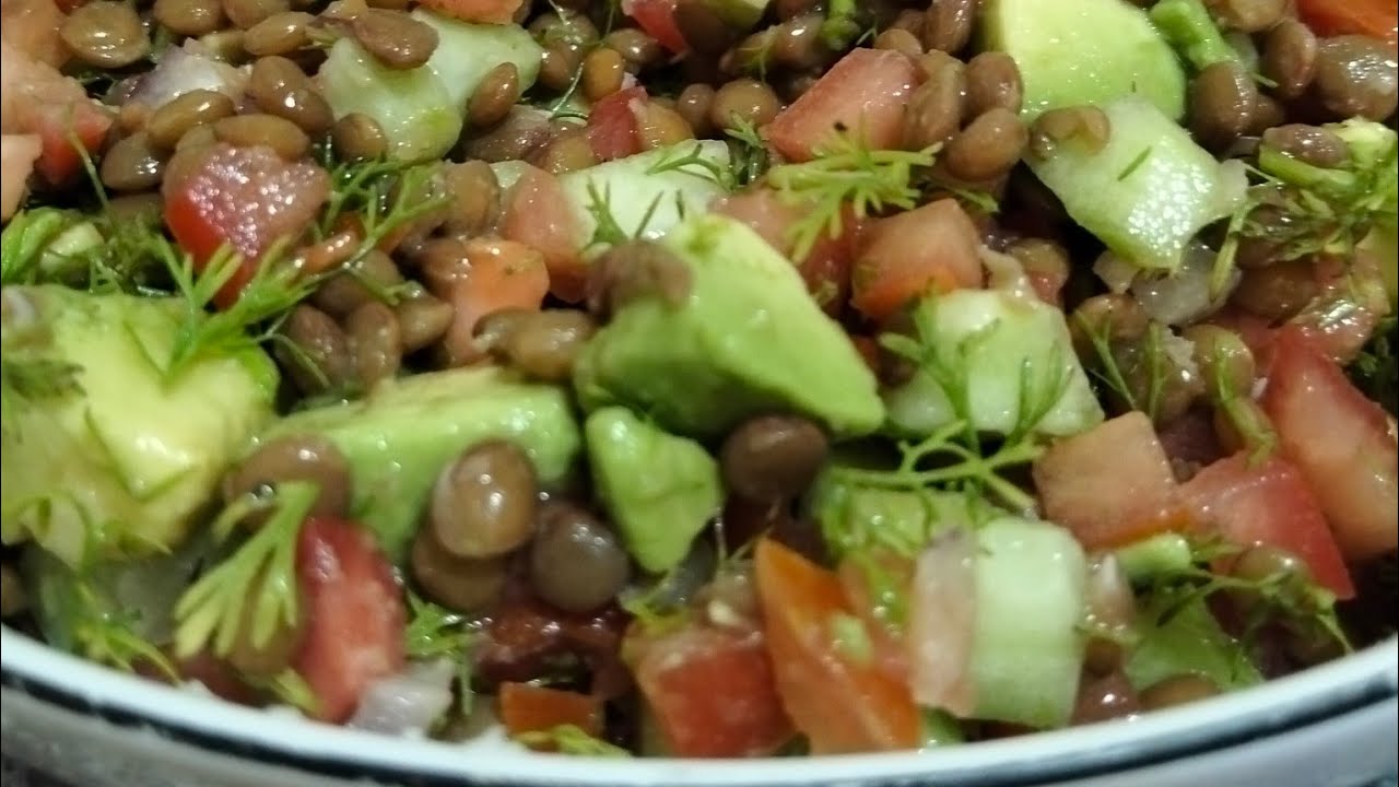 Exquisita ensalada de lentejas 