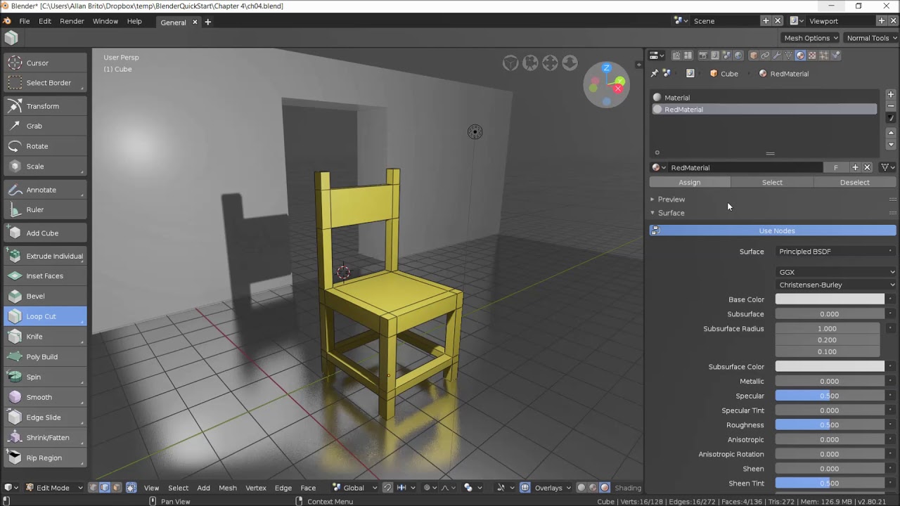 Blender Quick Start Guide | 4. Using Real-Time Materials in Eevee