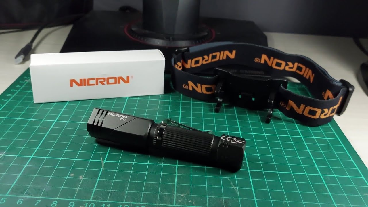 NICRON B74E(N7) Flashlight and NICRON Flashlight Headband With Bracket For Nicron B74 Series
