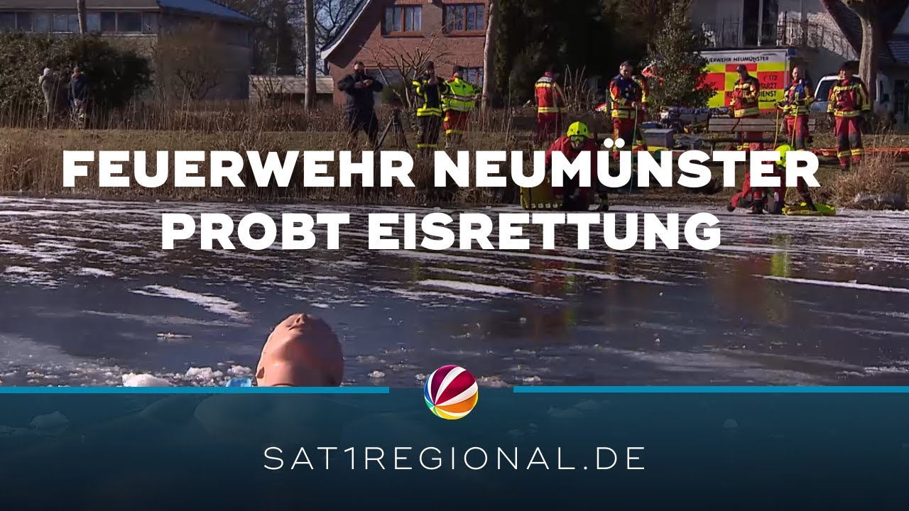 Feuerwehr Neumünster probt Eisrettung