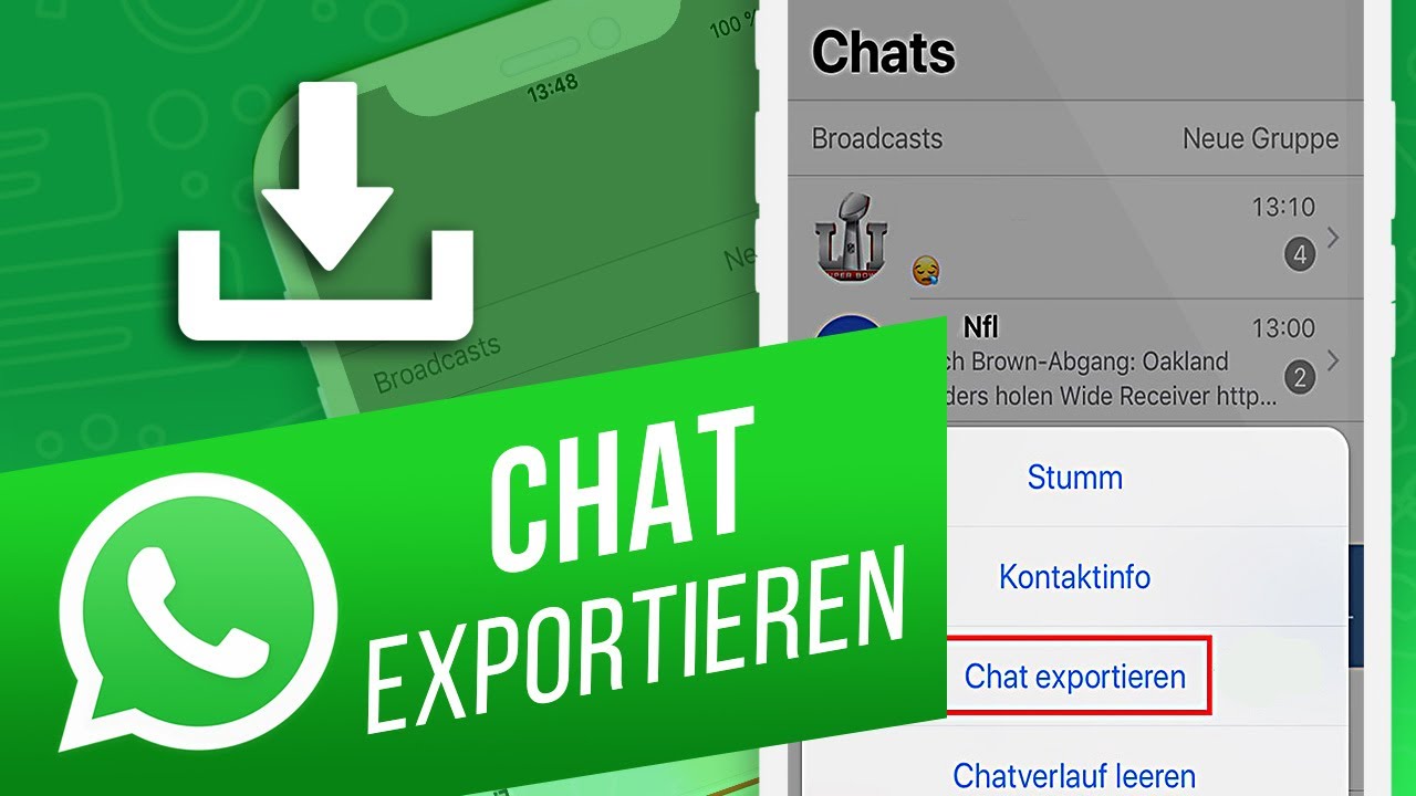 WhatsApp Chat exportieren
