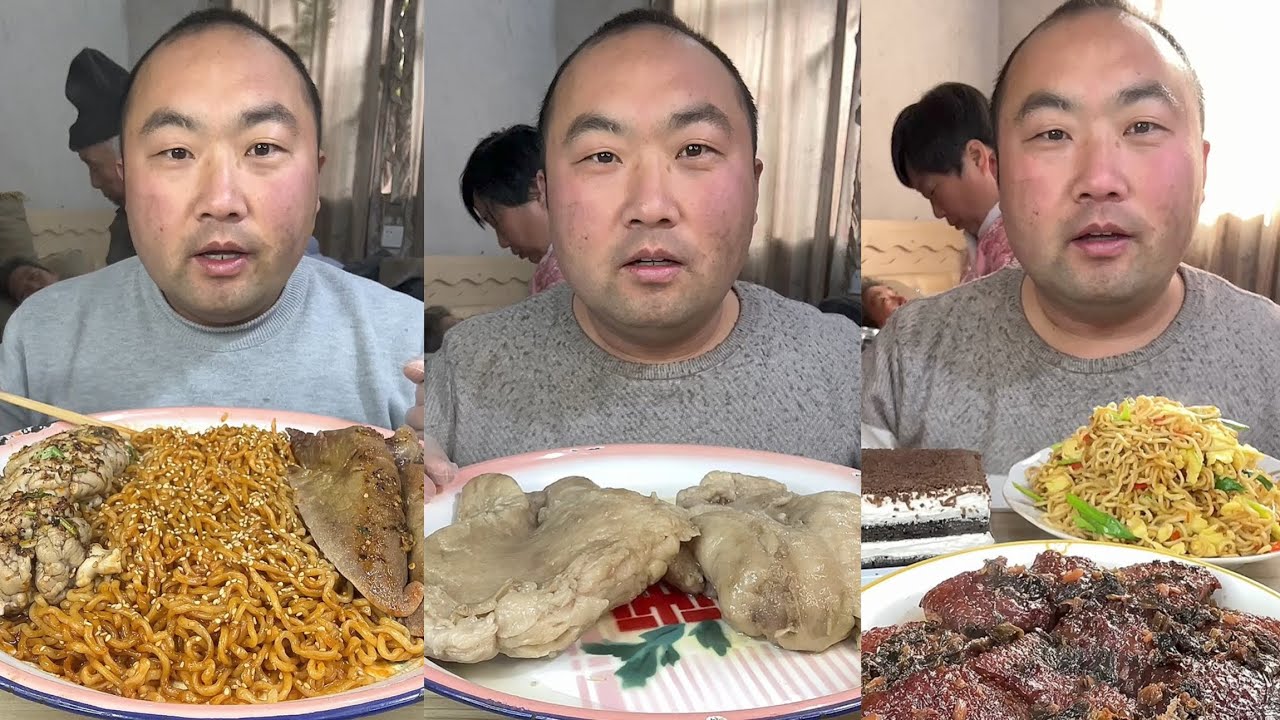 Yummy #35:Eat braised pork belly boil rib boil with sauce #mukbang #yummy #deliciius