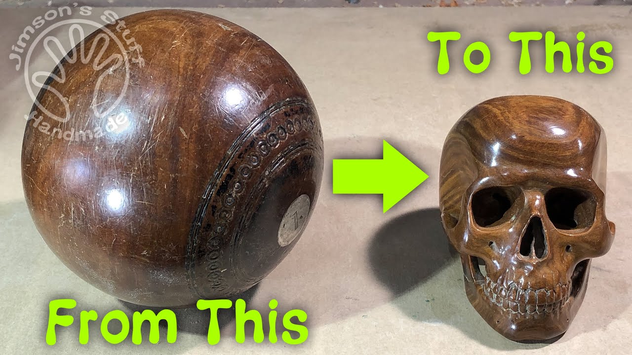 Carving a Skull from a Bowling Ball