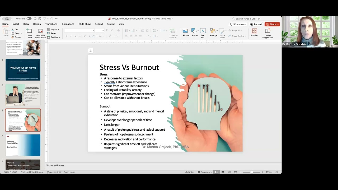 I/O Psychology Pop-Up Community Webinar #16: Martha Grajdek, PhD: The 30-Min. Burnout Buffer Part 2
