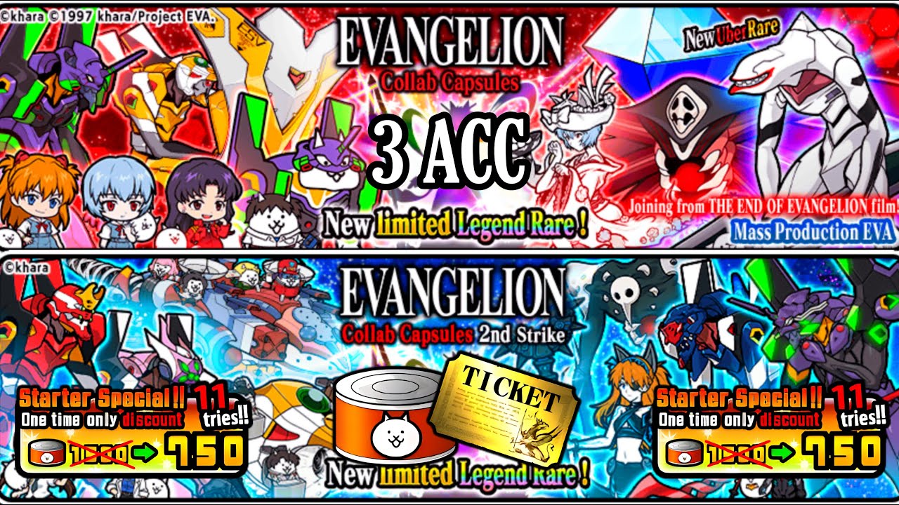 Full Uncut Gacha Draw on Evangelion Collab!!!