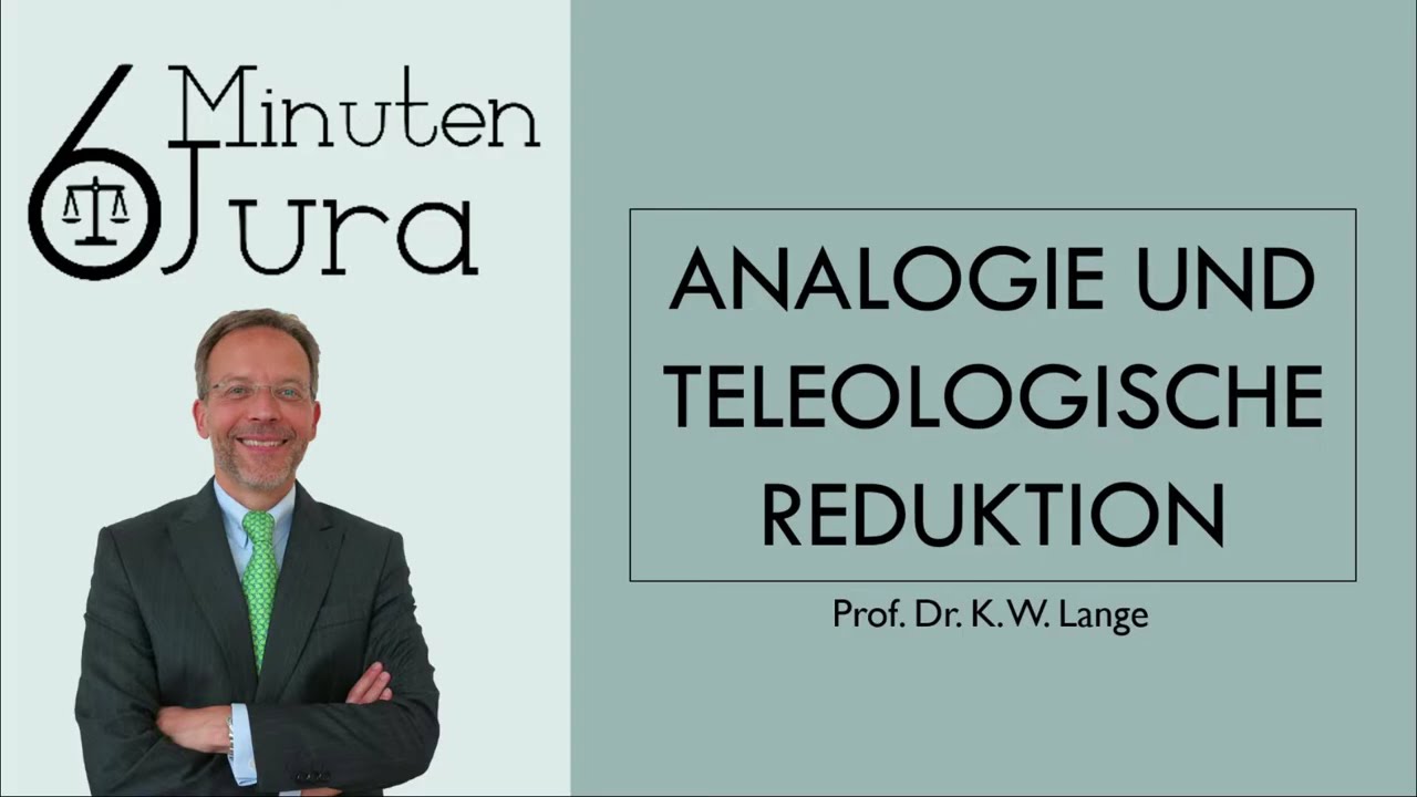 Analogie und teleologische Reduktion