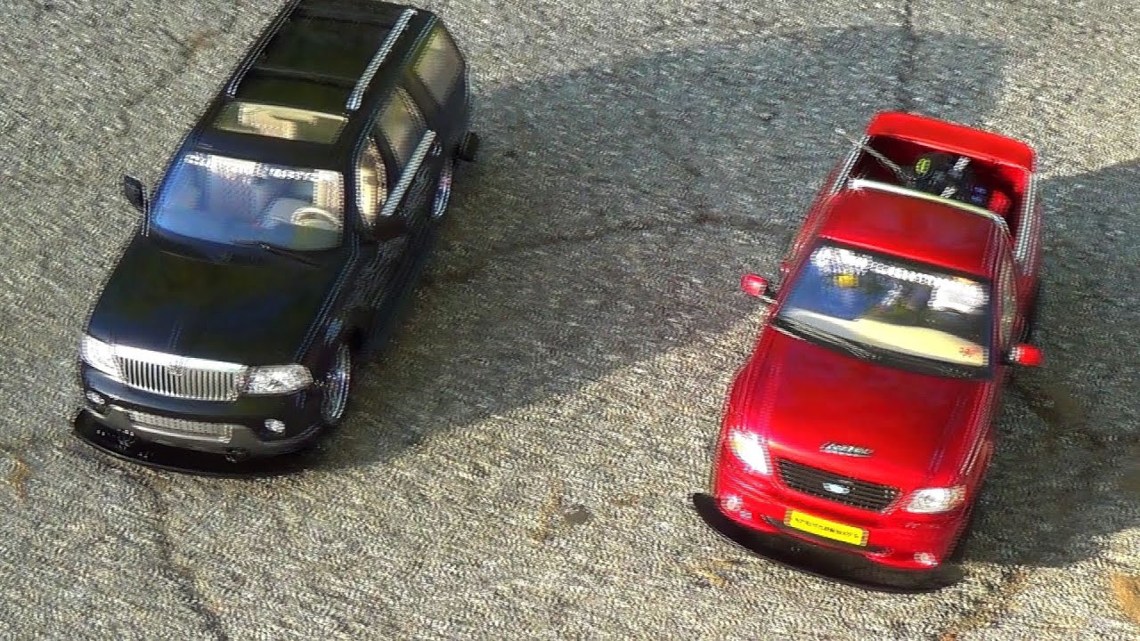1:6 RC Fast Lane Lincoln Navigator & New Bright Ford F-150 Ride Along