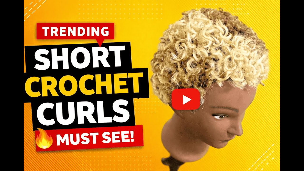 LOW CUT CROCHET CURLS #best #beautiful #viral #creative #crochet #hairstyle #trending