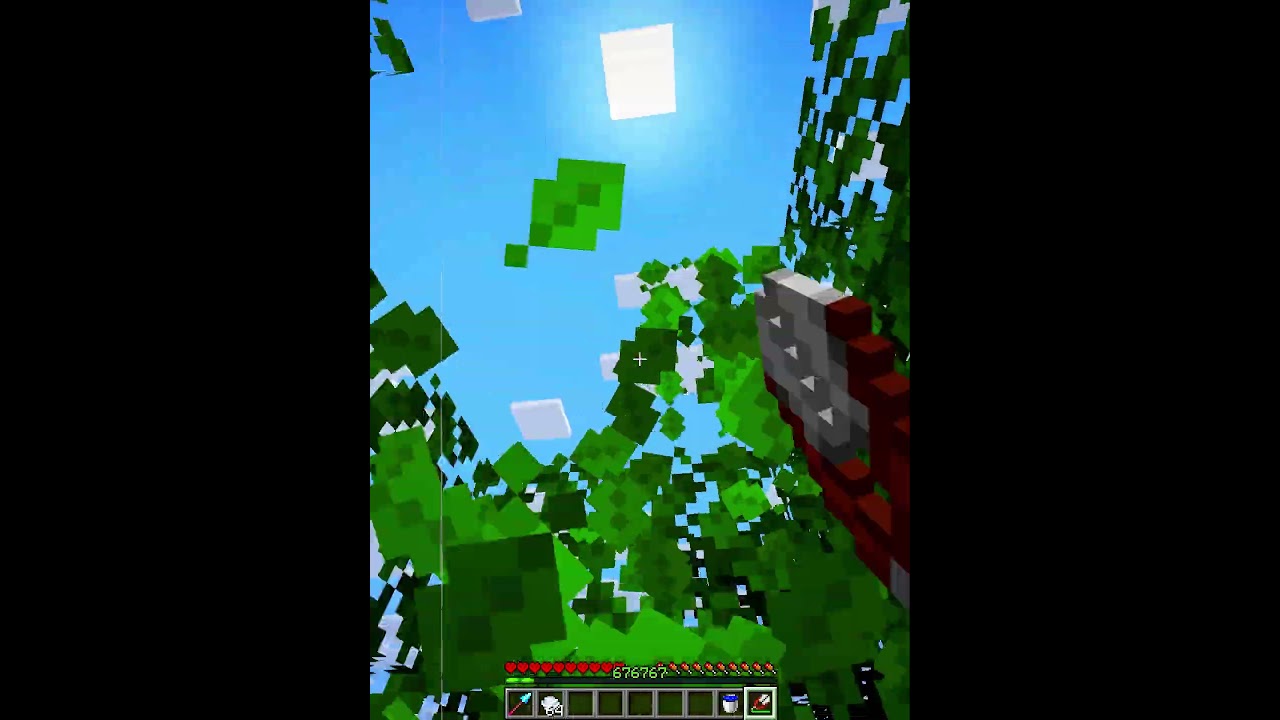 Minecraft When You Build a Treehouse to Survive...😭🏠 (World's Smallest Violin) #minecraft #shorts