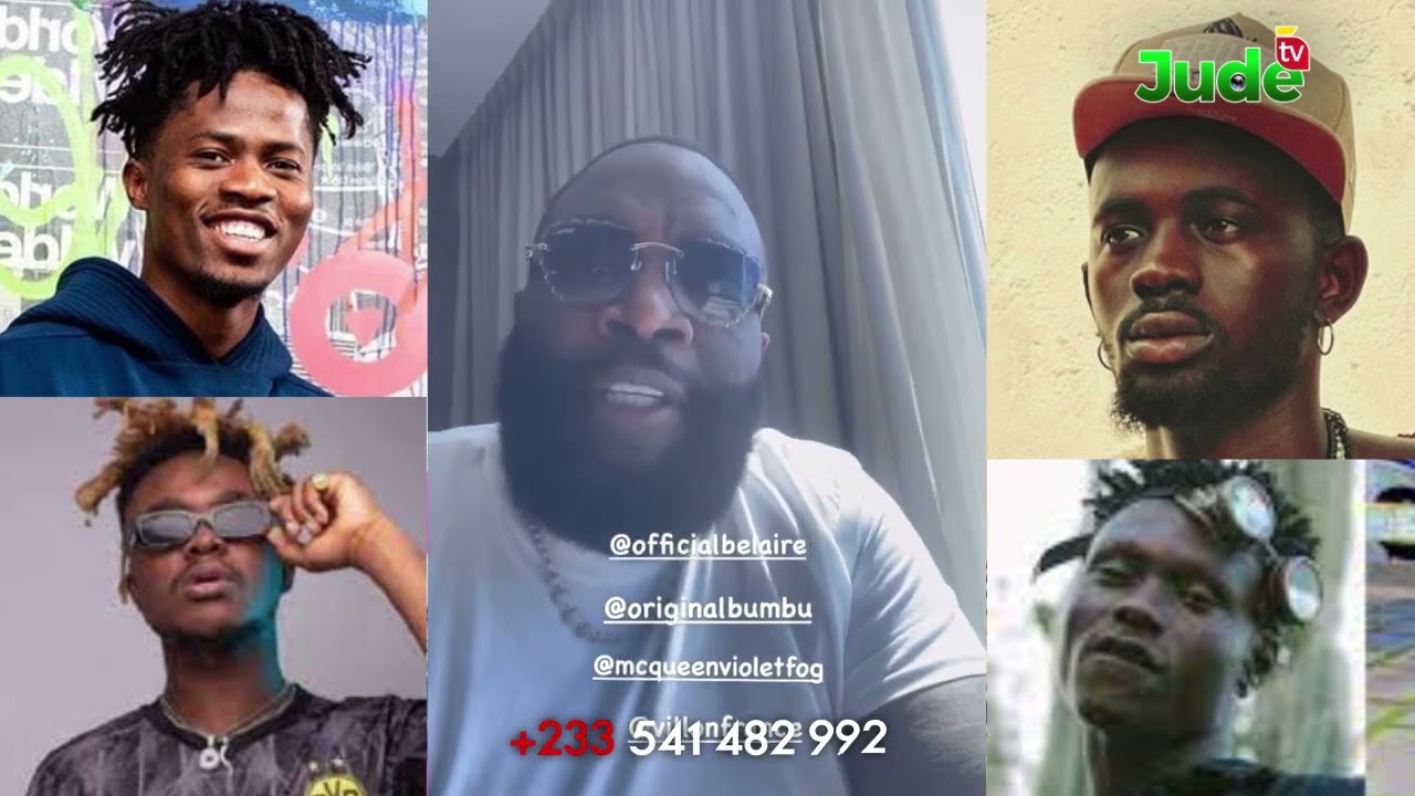 Rick Ross Sends Special Shoutout To Black Sherif, Kwesi Arthur, Quamina MP, Jaybhard & Other Stars