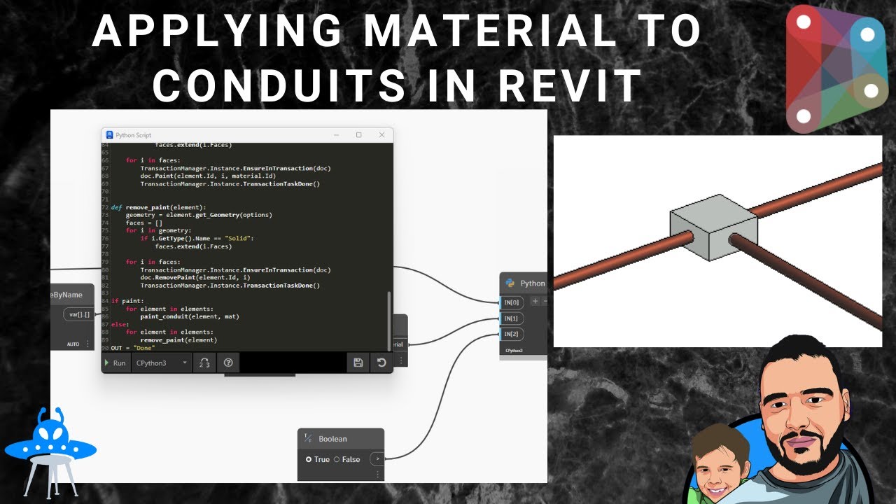 Conduit Material Application in Revit Made Easy and Fast with Dynamo