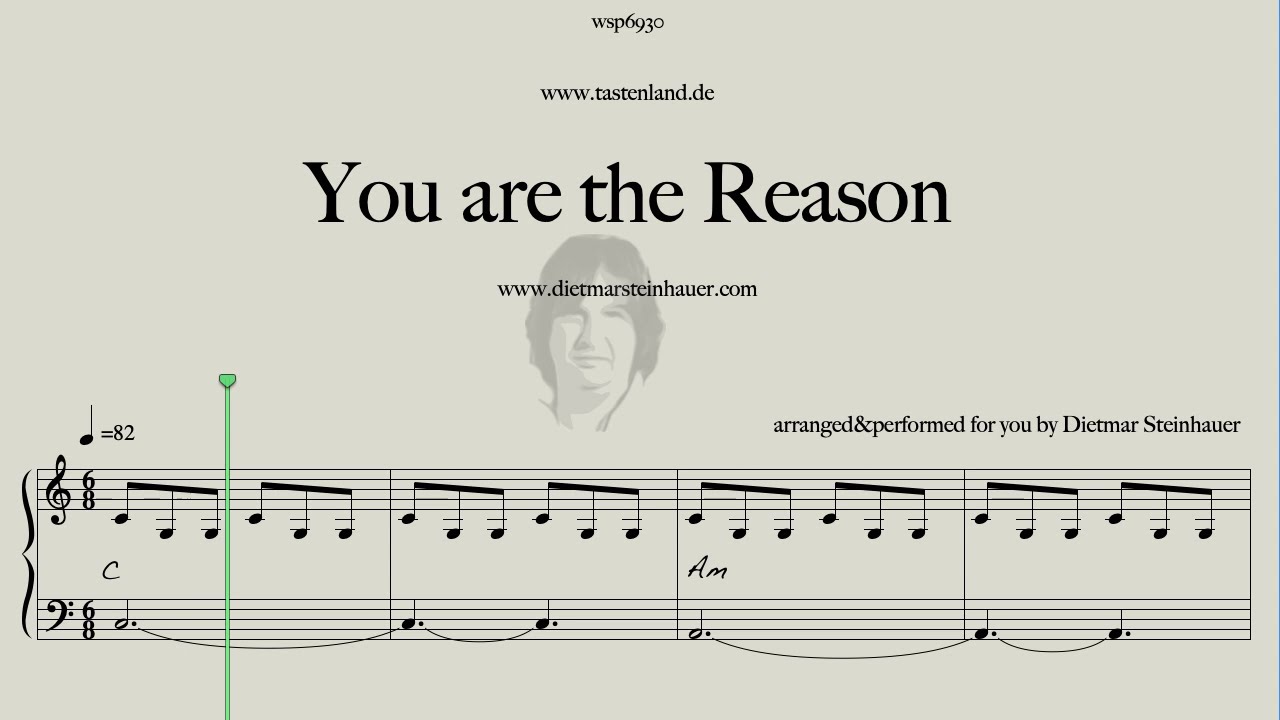 You are the Reason  -  Easy Piano