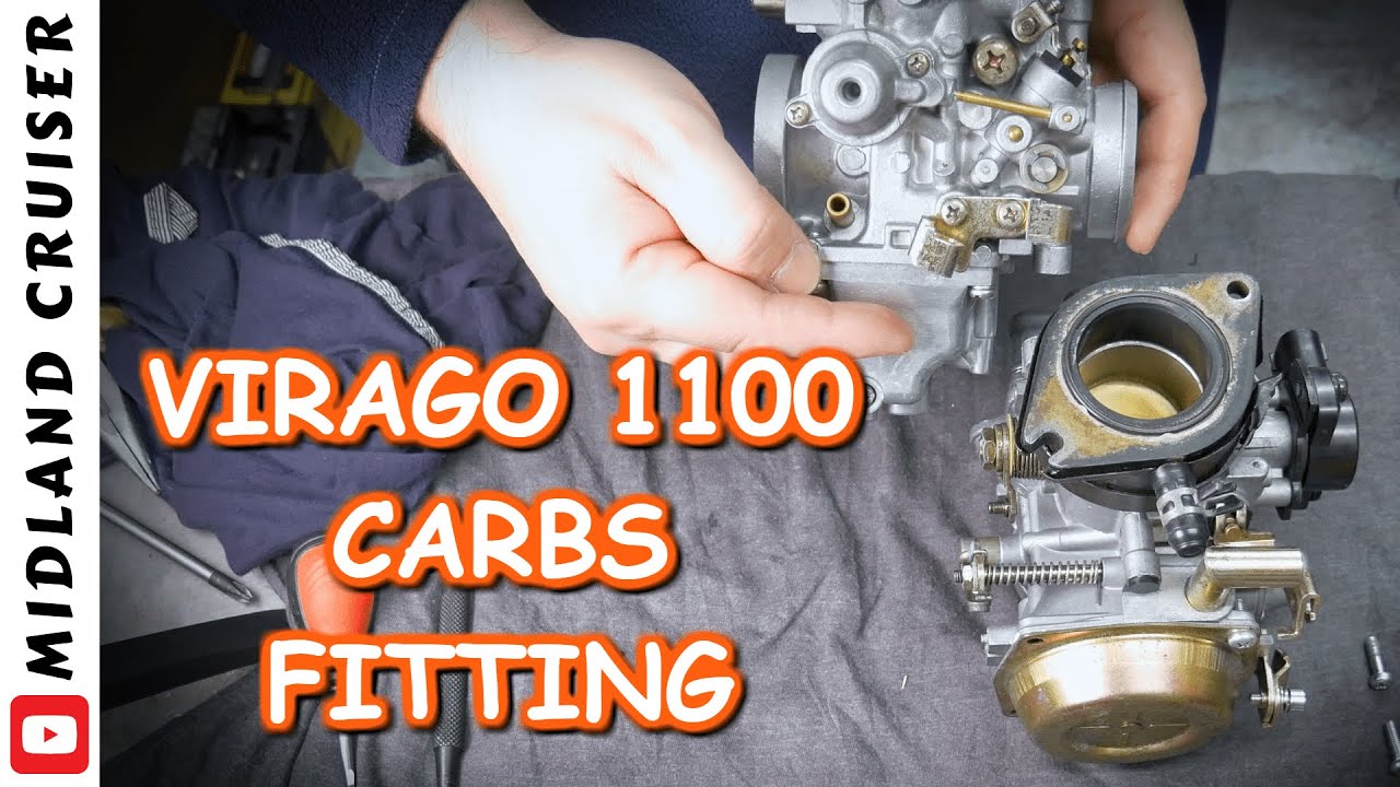 VIRAGO 1100 CARBURETTOR FITTING TUTORIAL | How to fit dual carbs on  Yamaha XV 1100