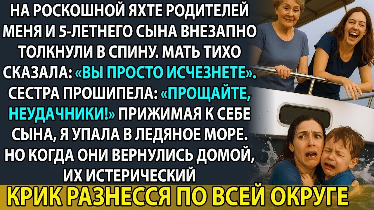 Мои родители столкнули меня и моего сына с яхты… а через несколько часов они кричали