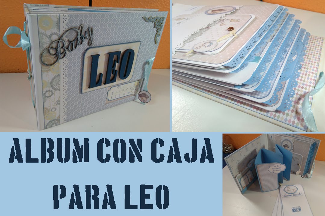 Scrapbooking: Álbum para bebé niño - Leo