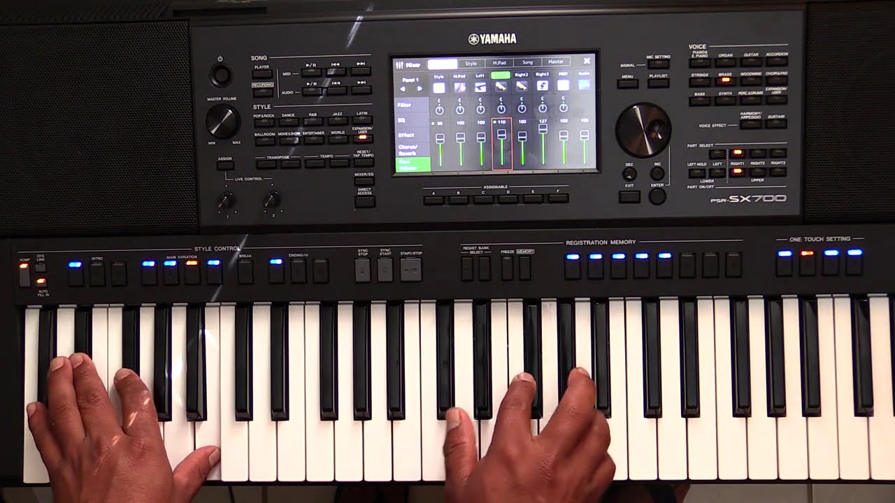 Como modificar sonidos de un ritmo en la YAMAHA PSR X700 OX900