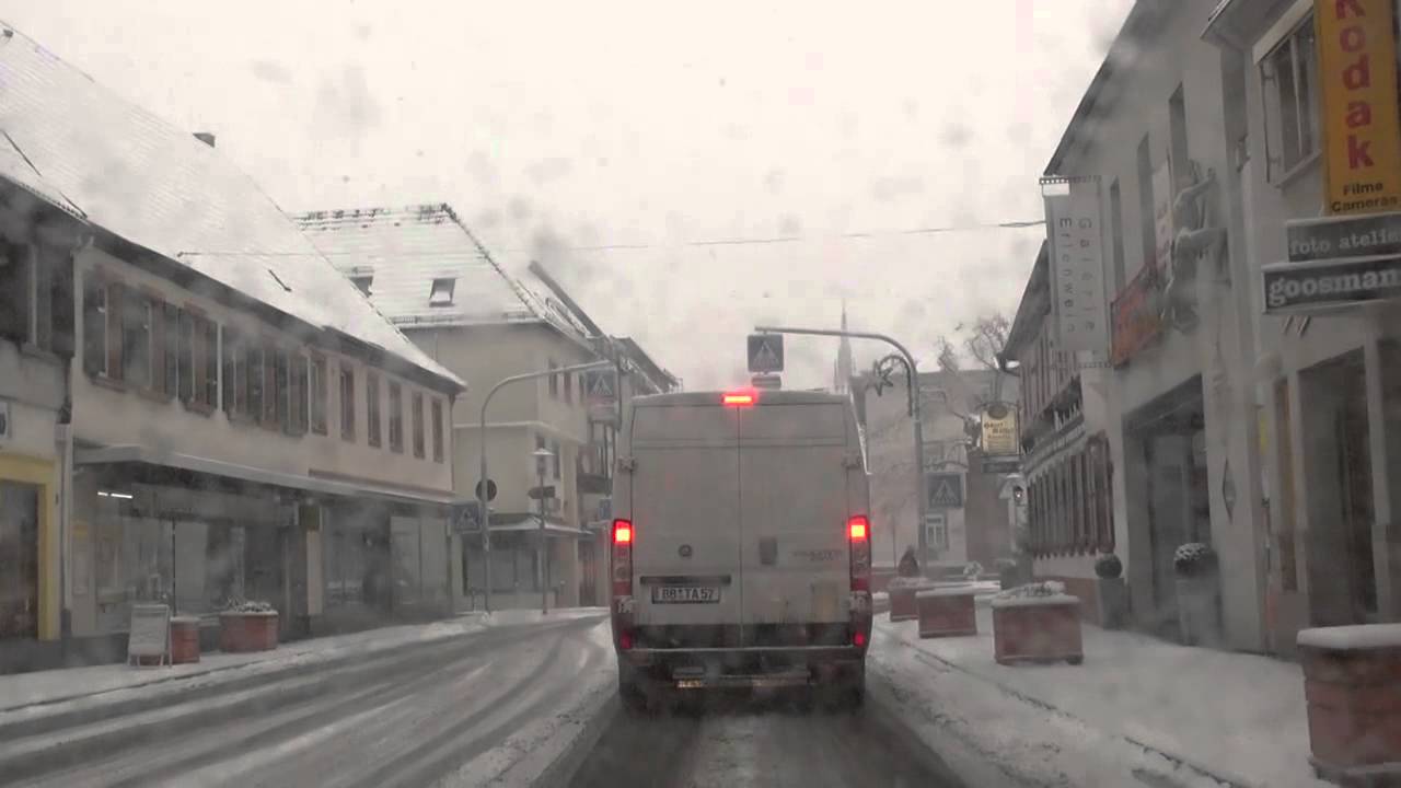 Autofahrt in Bad Bergzabern im Schnee 12-2012 carly s info clips auf Youtube
