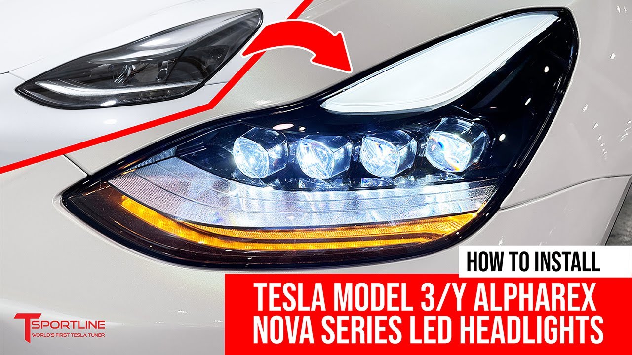 Новая модернизация Tesla Model 3 / Y Sequential LED и янтарные указатели поворота - AlphaRex и T ...
