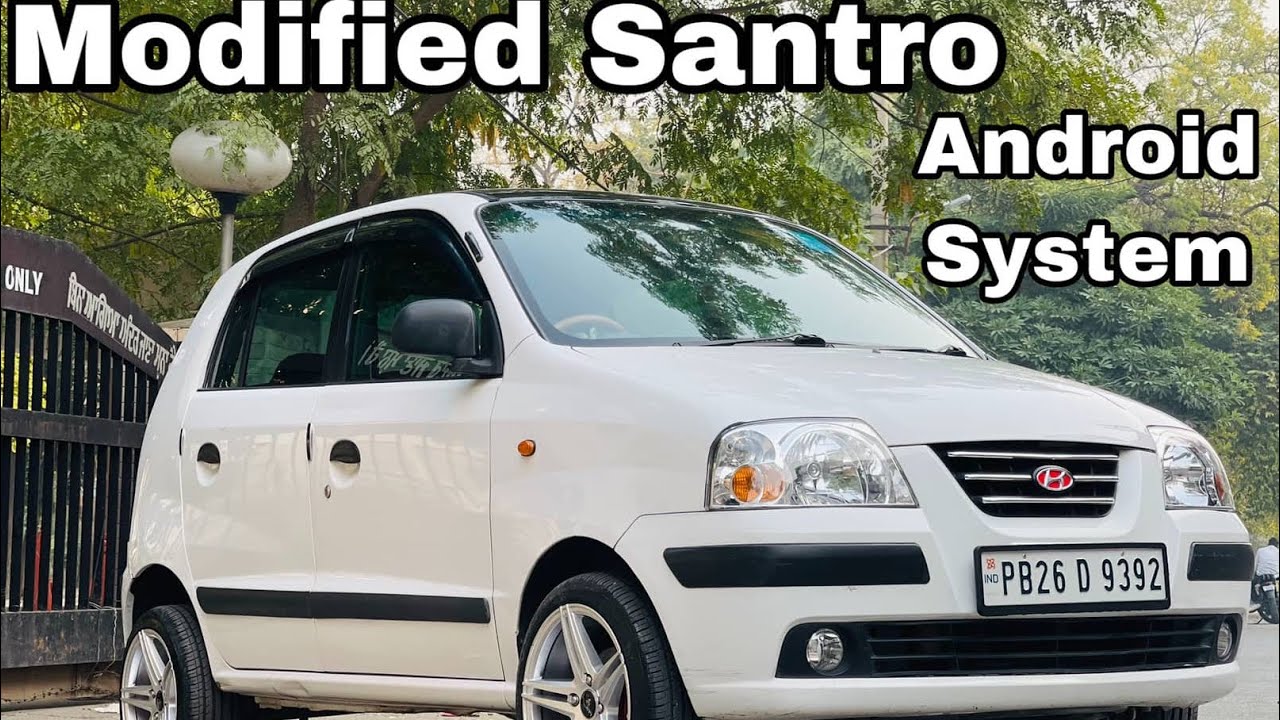 Modified Santro | old Santro android system | 15 inch alloy | led light upgrade | interior modified