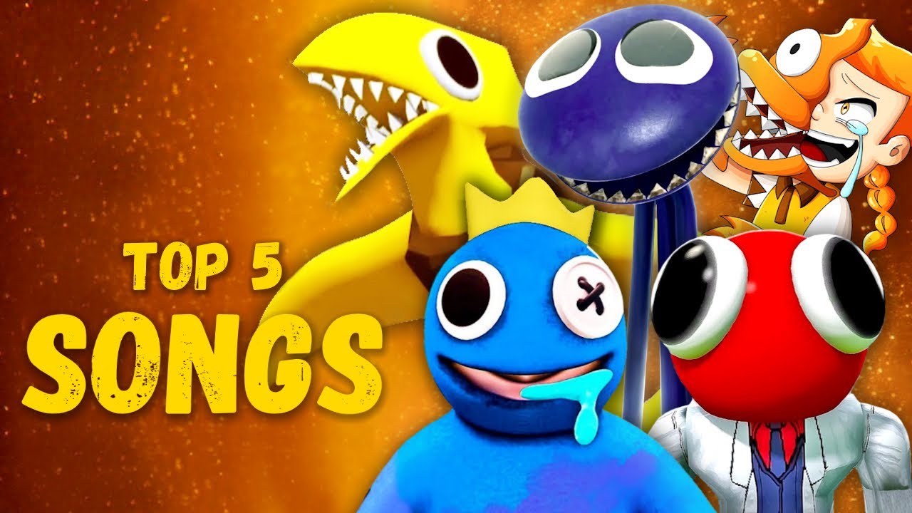 TOP 5 RAINBOW FRIENDS SONGS | YELLOW, ORANGE, PURPLE, BLUE, RED | MORS