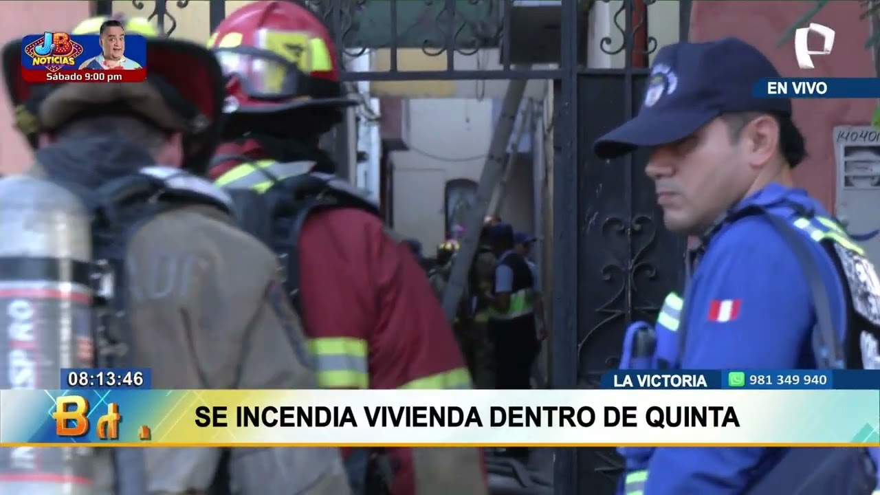 La Victoria: se registra incendio en vivienda dentro de una quinta (1/3)