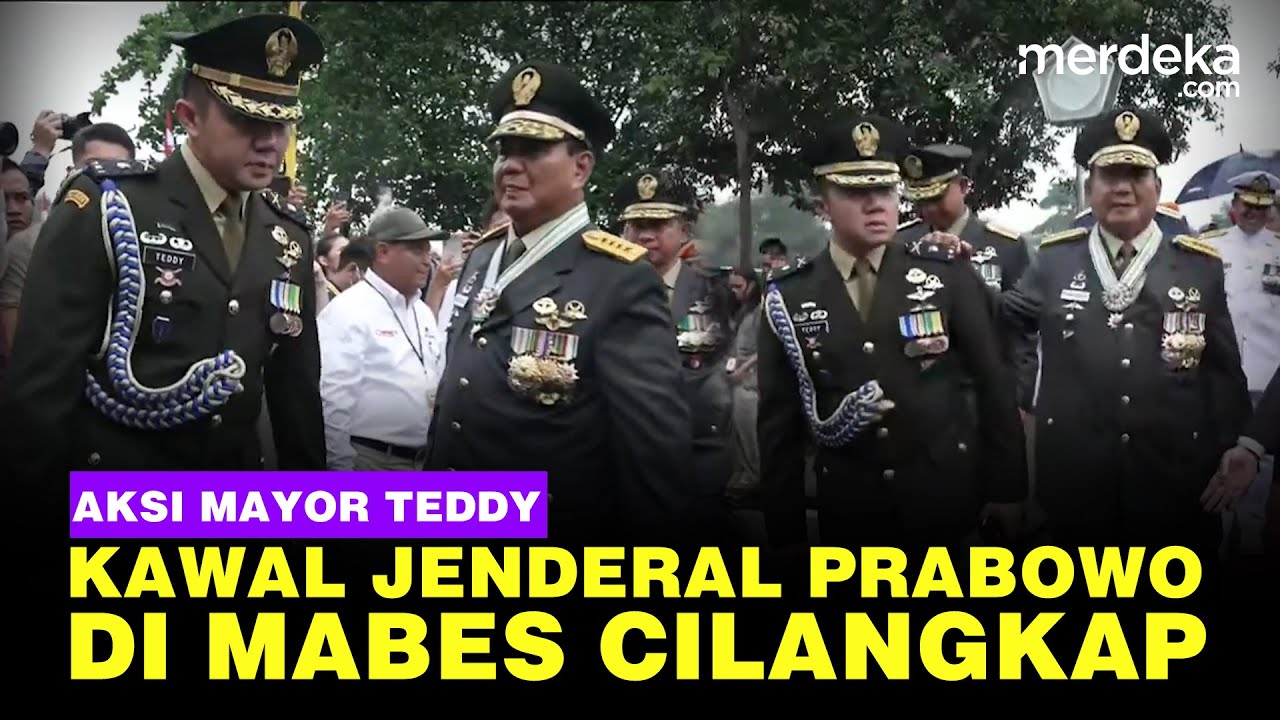 Aksi Mayor TNI Teddy Kawal Jenderal Kehormatan Prabowo Usai Penyematan Bintang Empat