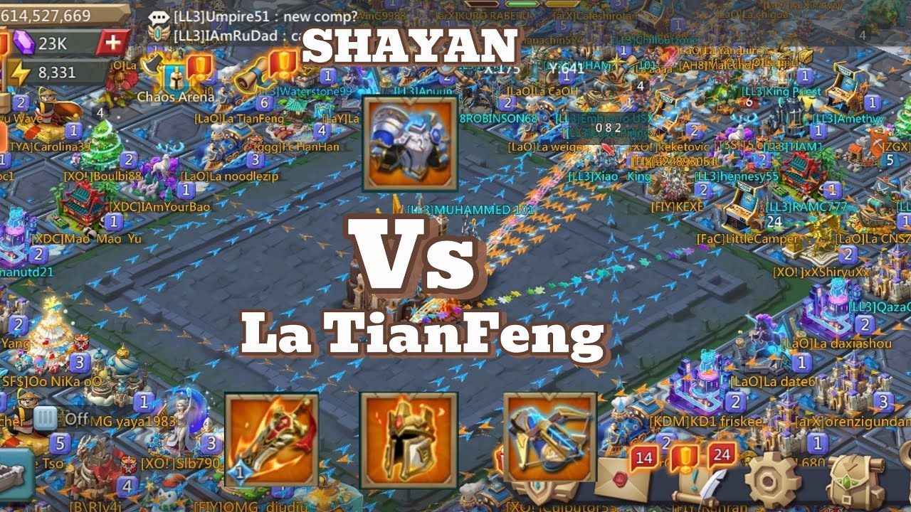 Lords Mobile - Insane Chaos Arena!!! Defending 1 Piece Emperor Vs 3 Piece Emperor 🔥🔥🔥 