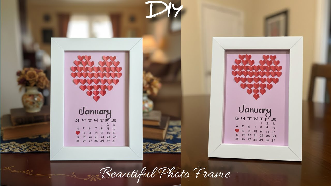 DIY Beautiful Photo Frame || How To Make Photo Frame || Birthday Gift || Cardboard Photo Frame ||