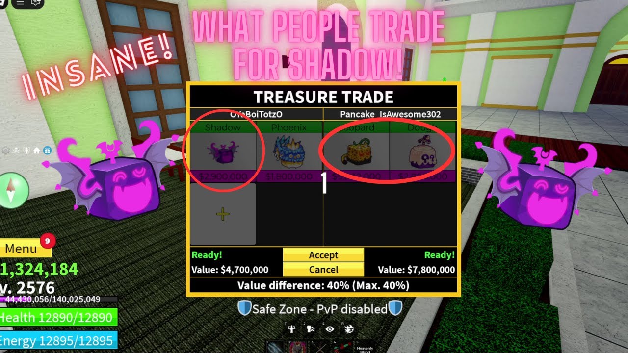 What people TRADE for SHADOW fruit! (INSANE OUTCOME)