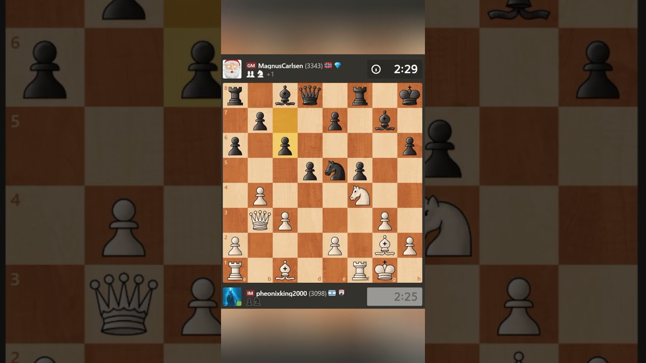 Magnus Carlsen vs pheonixking2000 | Epic Live Chess Battle