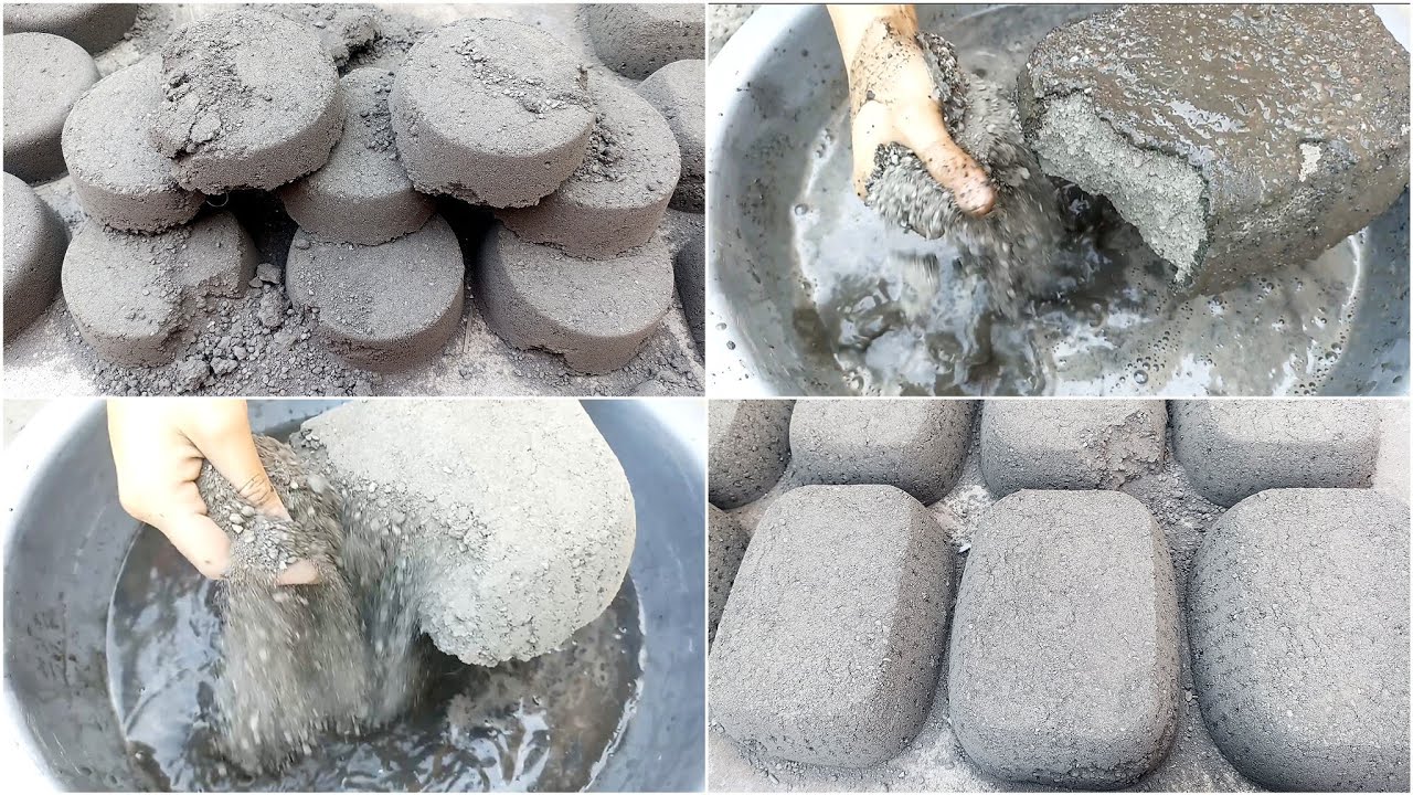 Asmr: Soft & Dusty Mud Crushing Dry Floor & Water Whole Dip, Half Dip, Dust Pouring/ Mixing🤎🤍#asmr