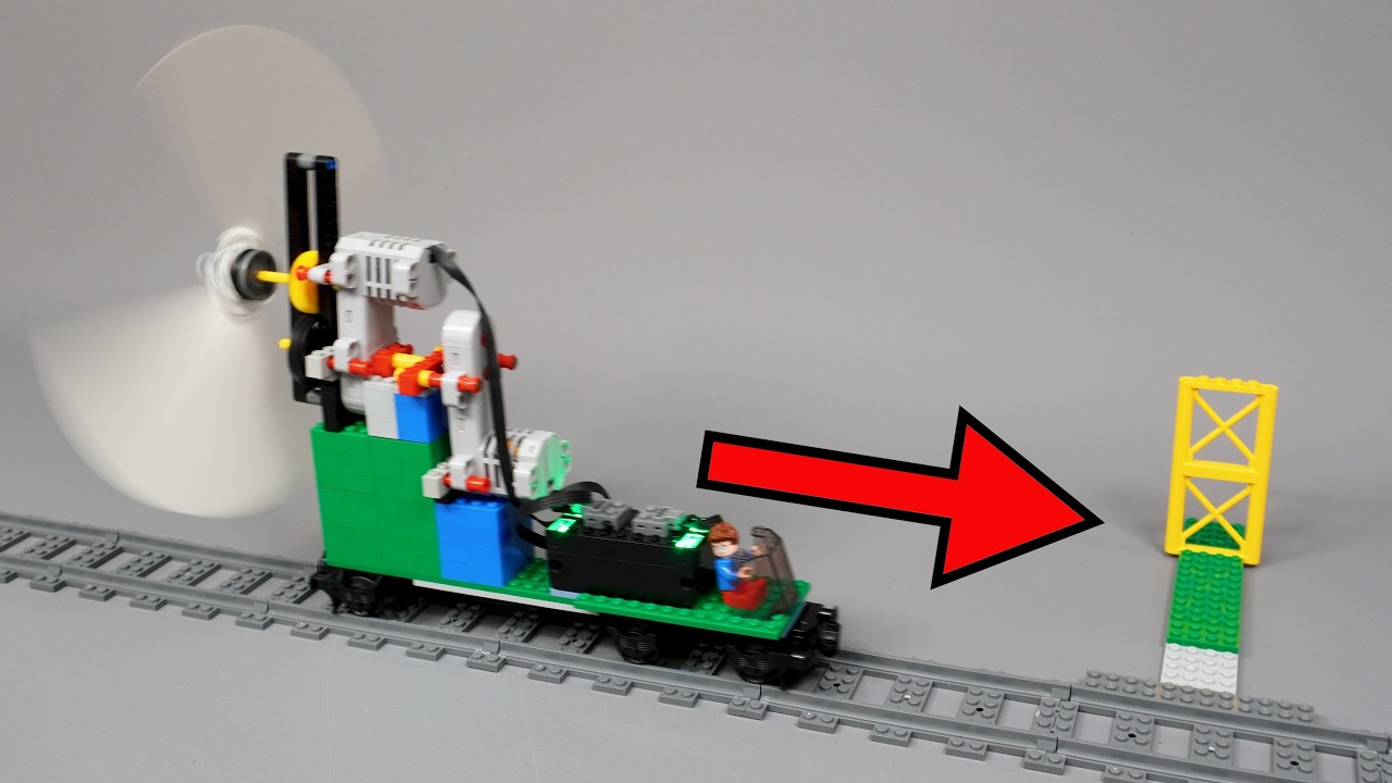 Fan-Powered LEGO Train Speed Test!