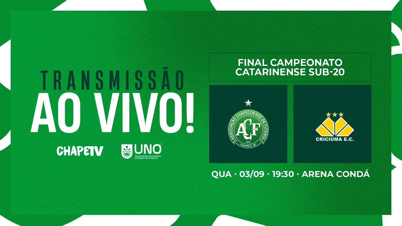 CAMPEONATO CATARINENSE S&Eacute;RIE A | CATEGORIAS DE BASE | AO VIVO COM IMAGENS