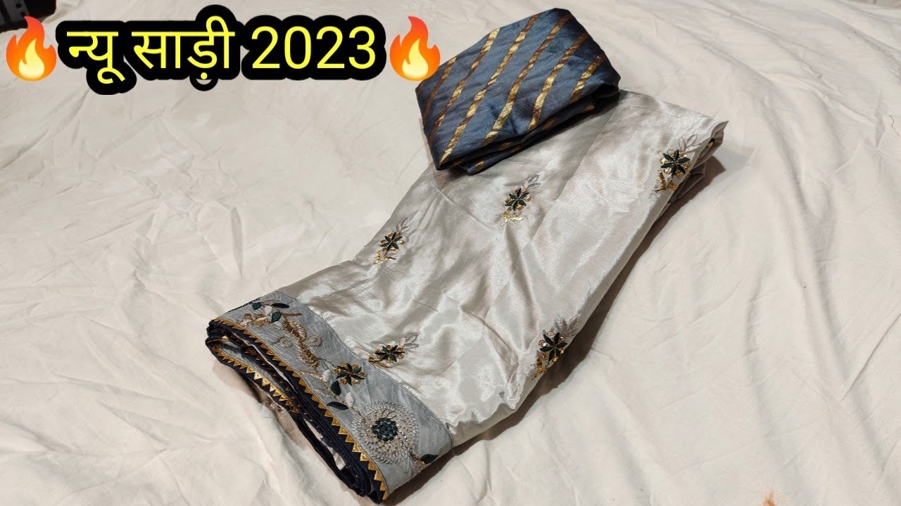 new fancy party wear sarees#fancy blouse saree#designer saree#fancy saree collection#gotapatti saree