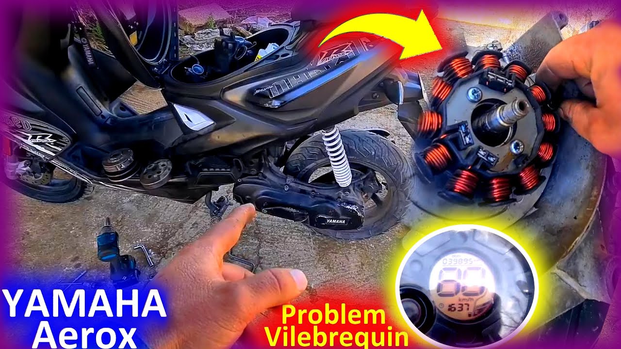 اصلاح YAMAHA AEROX 2016 كان فيها Vilebrequin فيه تحرحير 😕ورجعات كاضوووور 💪🥰