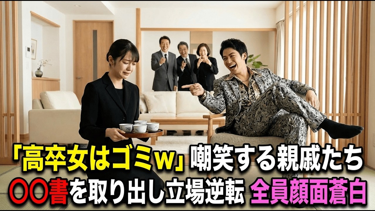 「高卒女はゴミｗ」親戚の集まりで就職希望の私を見下し大学自慢を繰り返す従兄弟。私が実は○○に合格済みだと知った瞬間
