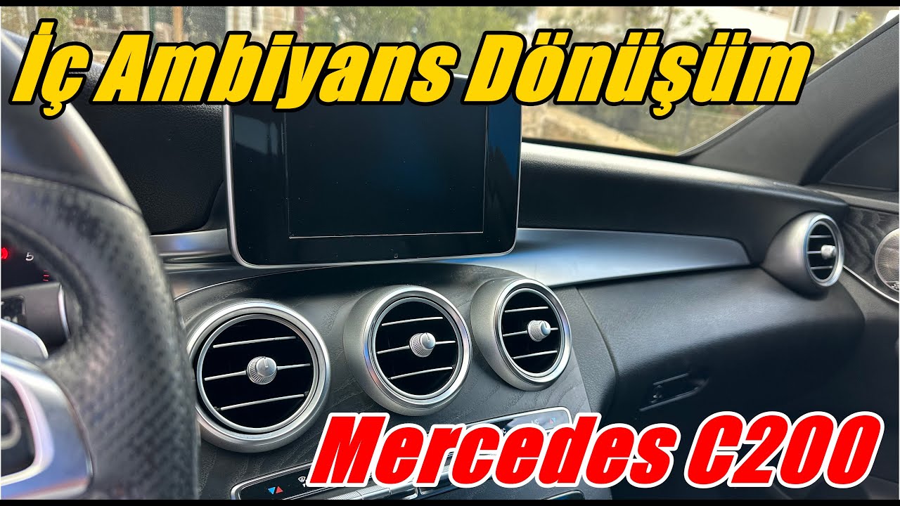Mercedes C200 W205 Burmester Twitter İç Ambiyans Klima Menfezleri Aydınlatma Airvent
