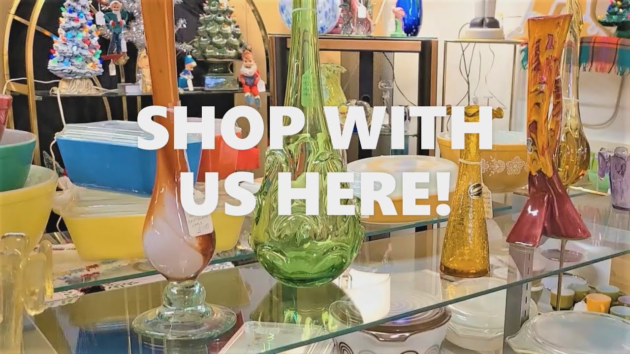 SHOP ALONG WITH US at HUGE ANTIQUE MALL | Vintage Retro MCM | Enjoy Scenic Drive | +Our HAUL Items!